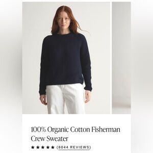 Quince 100% Organic Cotton Fisherman Crew Sweater